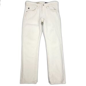AG Adriano Goldschmied Men's Slim Straight Jeans - Cream